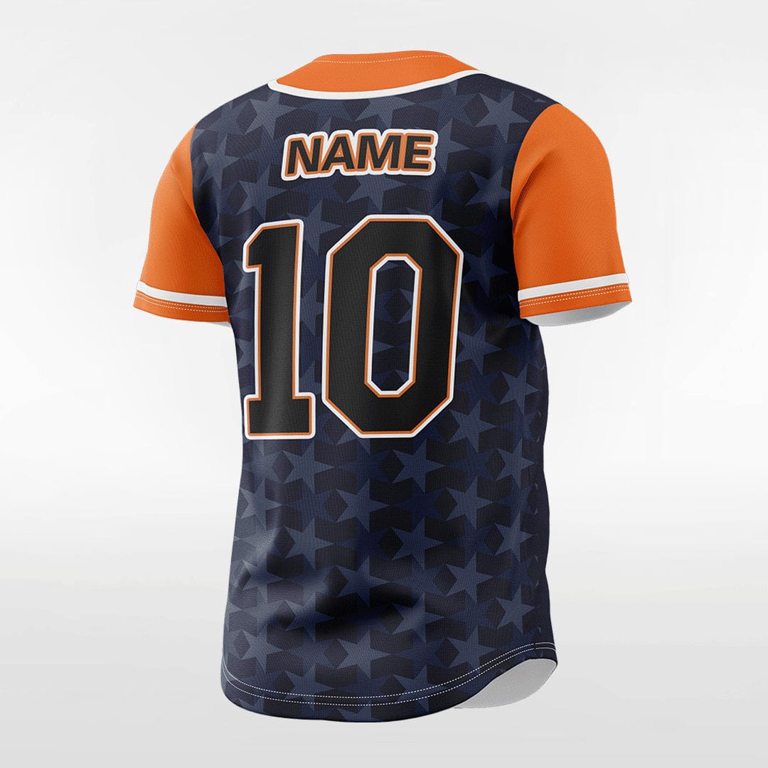 XTeamwear Dark Star - Customized Men's Sublimated Button Down Baseball Jersey