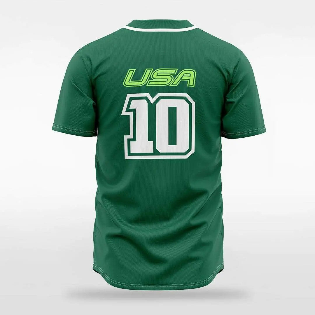 XTeamwear Electron - Customized Men's Sublimated Button Down Baseball Jersey