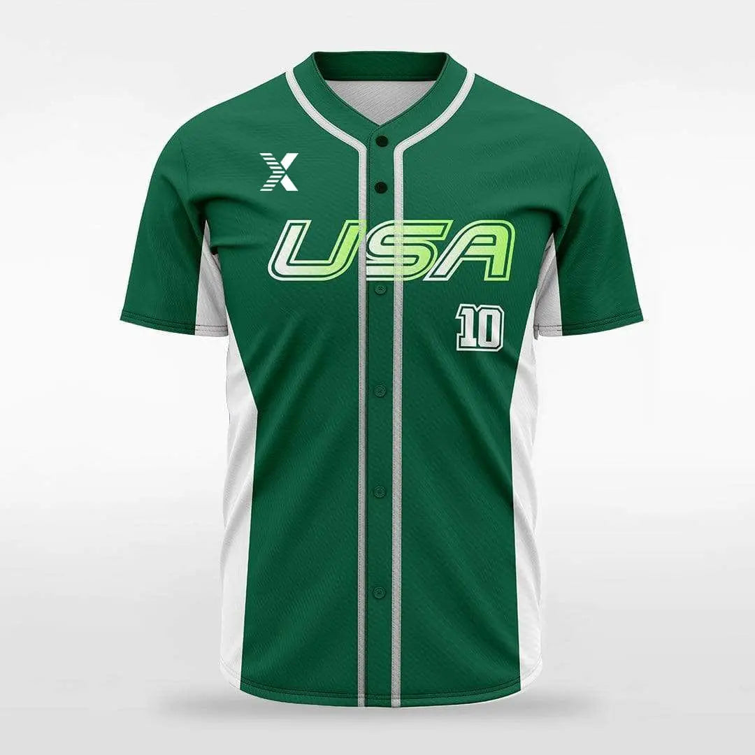 XTeamwear Electron - Customized Men's Sublimated Button Down Baseball Jersey