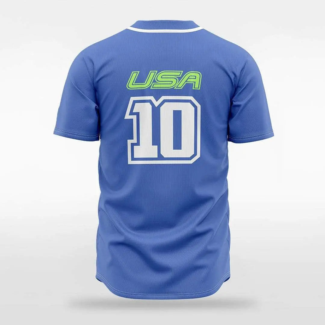 XTeamwear Electron - Customized Men's Sublimated Button Down Baseball Jersey