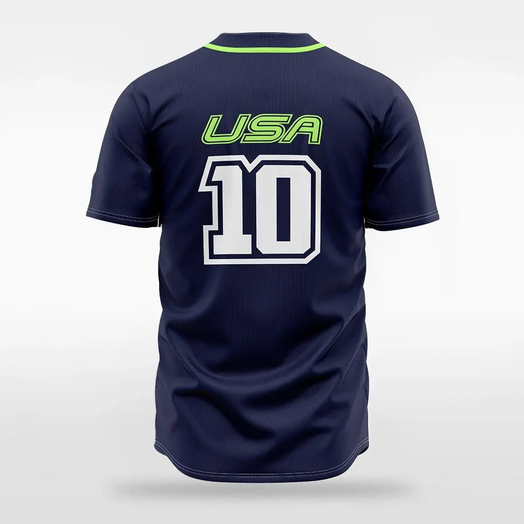 XTeamwear Electron - Customized Men's Sublimated Button Down Baseball Jersey