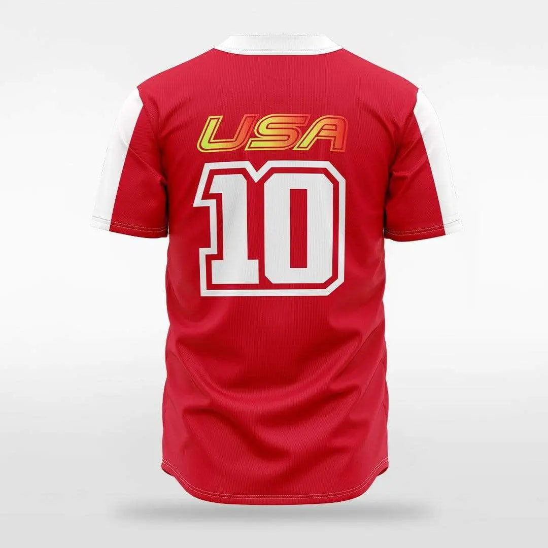 XTeamwear Fireman - Customized Men's Sublimated 2-Button Baseball Jersey