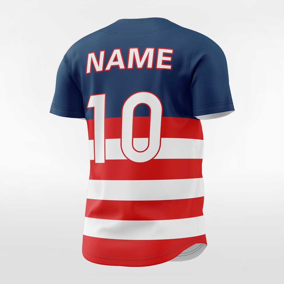 XTeamwear Flag - Customized Men's Sublimated Button Down Baseball Jersey