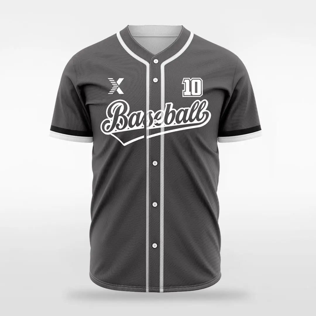 XTeamwear Gray / S Classic Colors - Customized Men's Sublimated Button Down Baseball Jersey