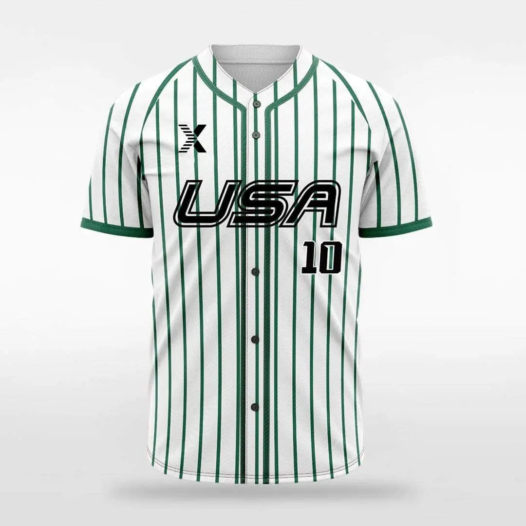 XTeamwear Green / S Breeze - Customized Men's Sublimated Button Down Baseball Jersey