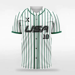 XTeamwear Green / S Breeze - Customized Men's Sublimated Button Down Baseball Jersey