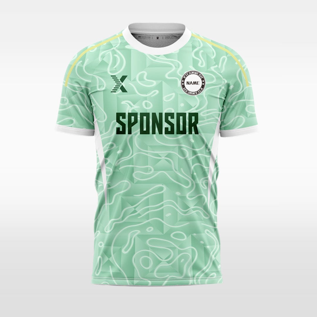 XTeamwear green / S Cloud pattern - Custom Design Soccer Jersey for Men Sublimation