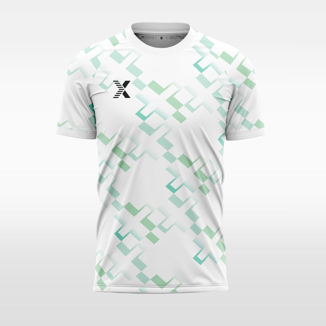 XTeamwear green / S Cross Square Pattern - Custom Design Soccer Jersey for Men Sublimation