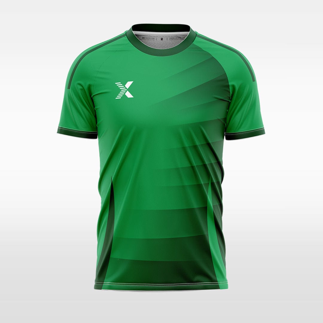 XTeamwear green / S diagonal gradient pattern - Custom Design Soccer Jersey for Men Sublimation