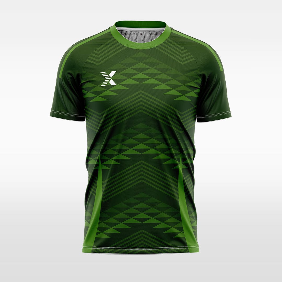XTeamwear green / S diamond pattern interweaving- Custom Design Soccer Jersey for Men Sublimation