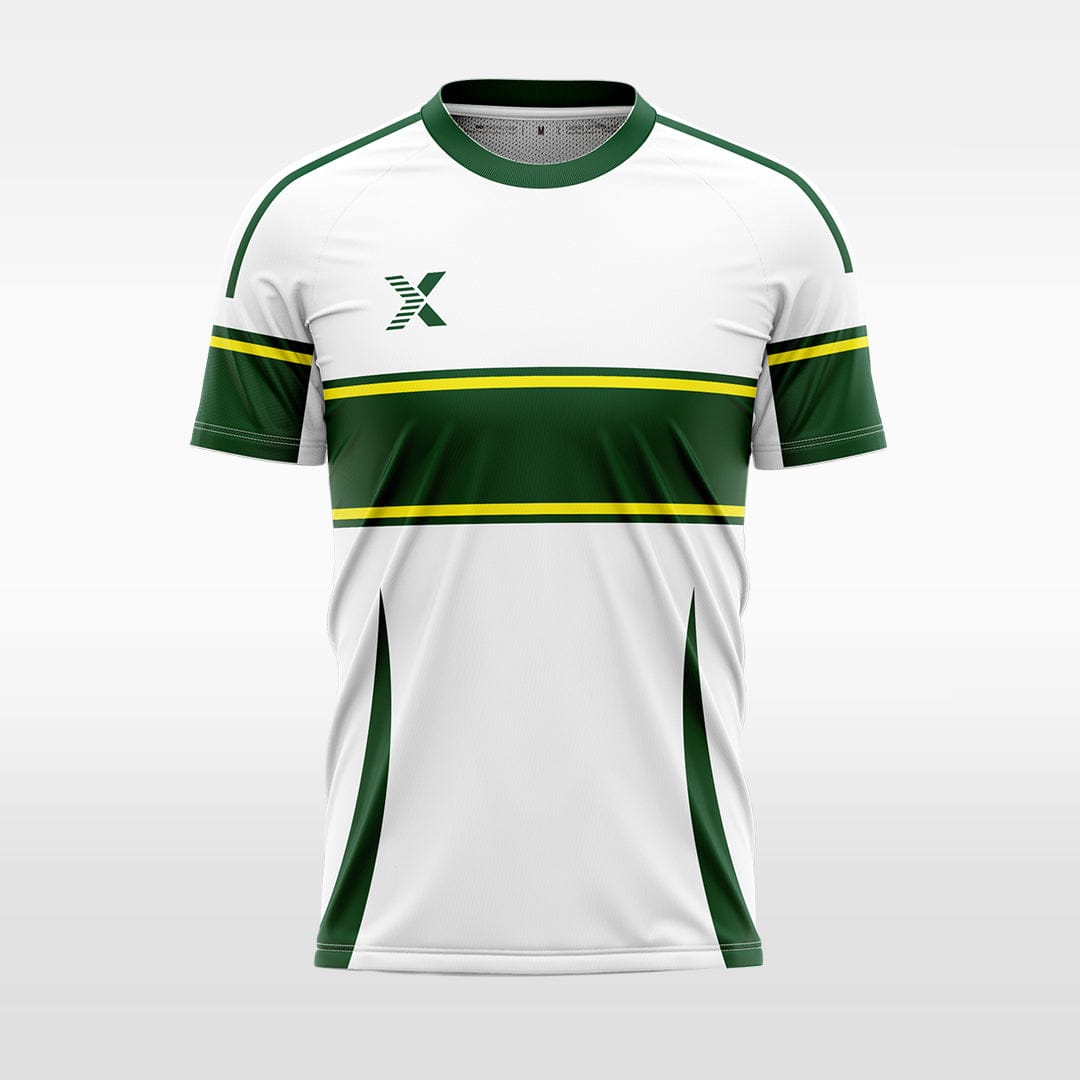 XTeamwear green / S Double horizontal stripes - Custom Design Soccer Jersey for Men Sublimation