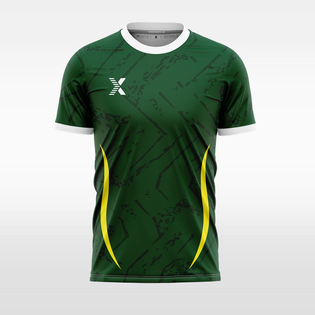 XTeamwear green / S Two crescent-shaped- Custom Design Soccer Jersey for Men Sublimation