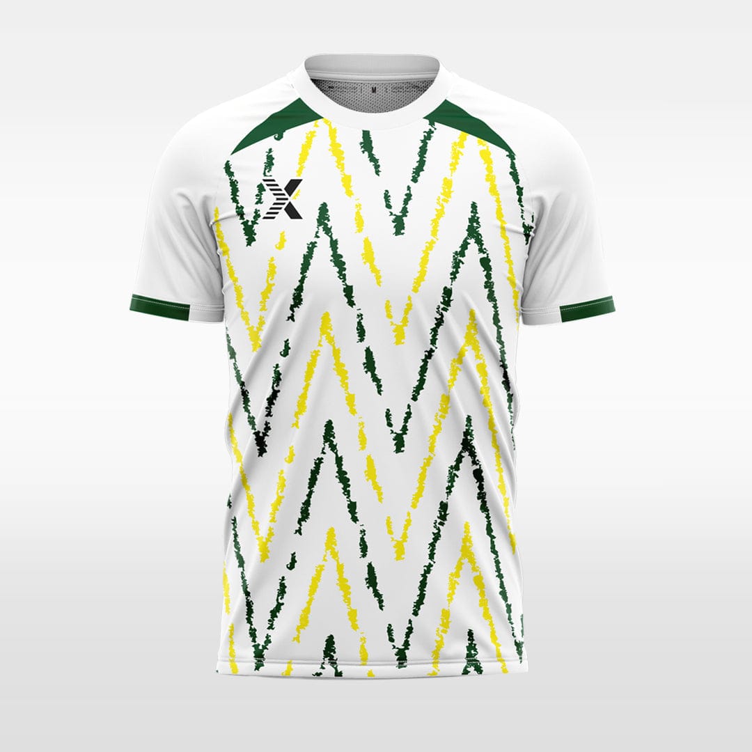 XTeamwear green / S Wavy dashed line - Custom Design Soccer Jersey for Men Sublimation