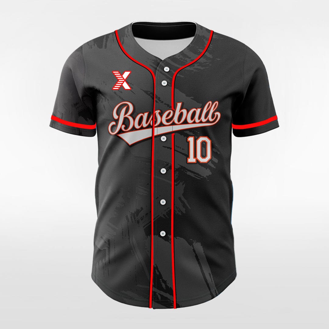 XTeamwear Ink 2 - Customized Men's Sublimated Button Down Baseball Jersey