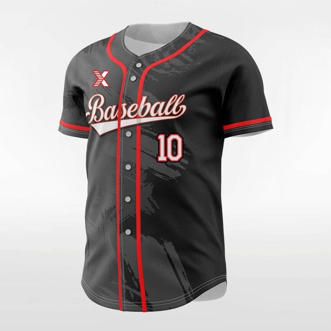 XTeamwear Ink 2 - Customized Men's Sublimated Button Down Baseball Jersey
