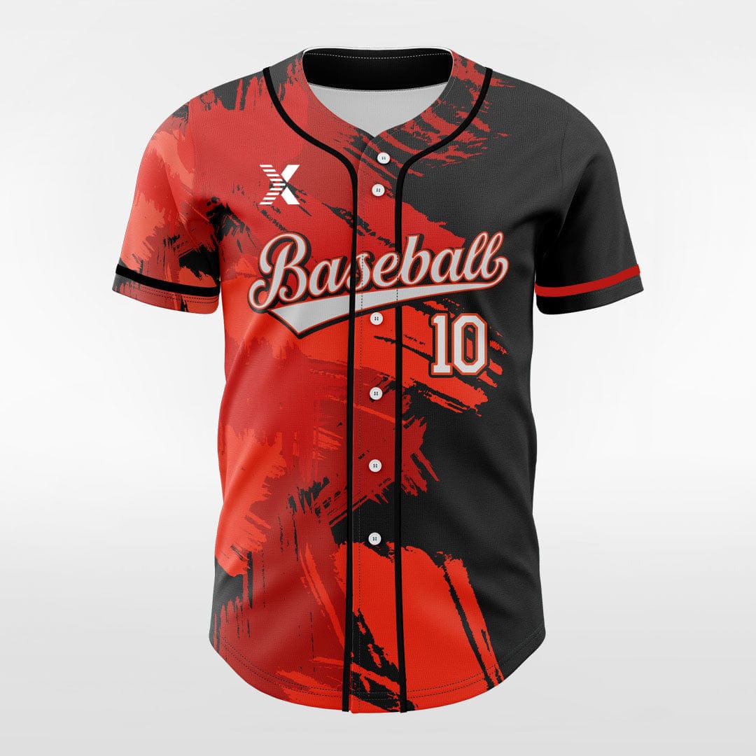 XTeamwear Ink 2 - Customized Men's Sublimated Button Down Baseball Jersey