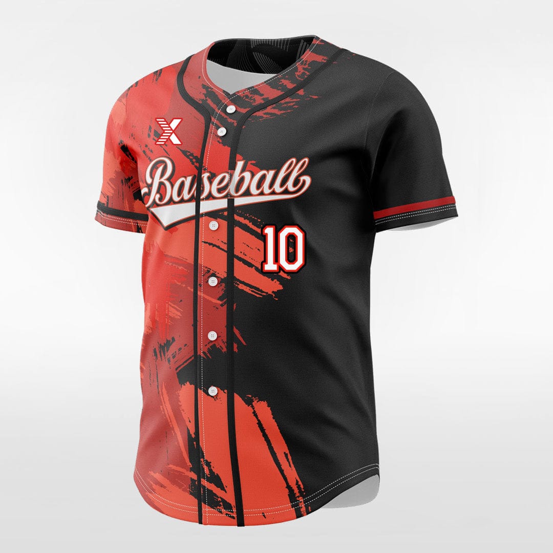 XTeamwear Ink 2 - Customized Men's Sublimated Button Down Baseball Jersey
