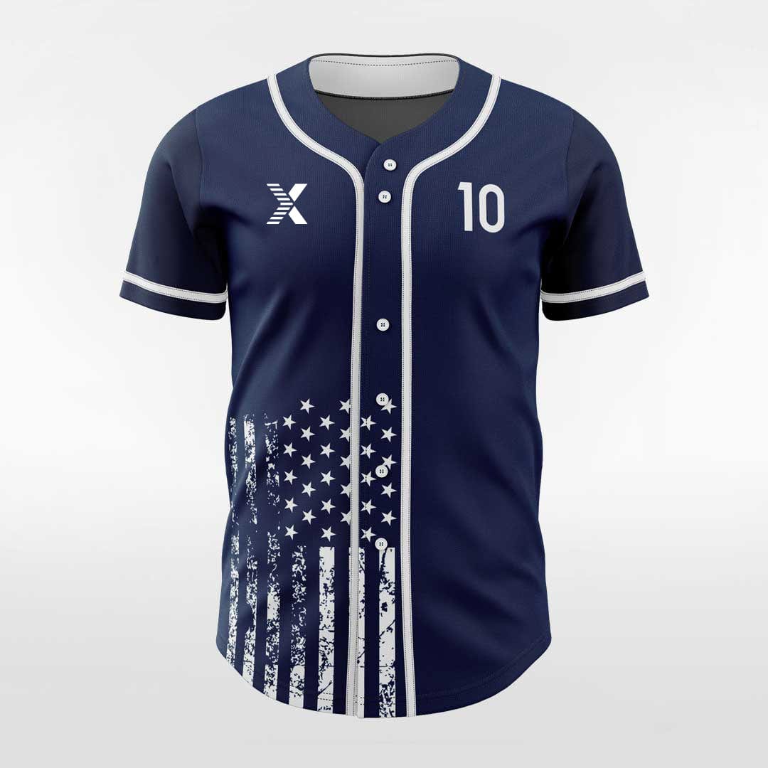 XTeamwear Mercury - Customized Men's Sublimated Button Down Baseball Jersey