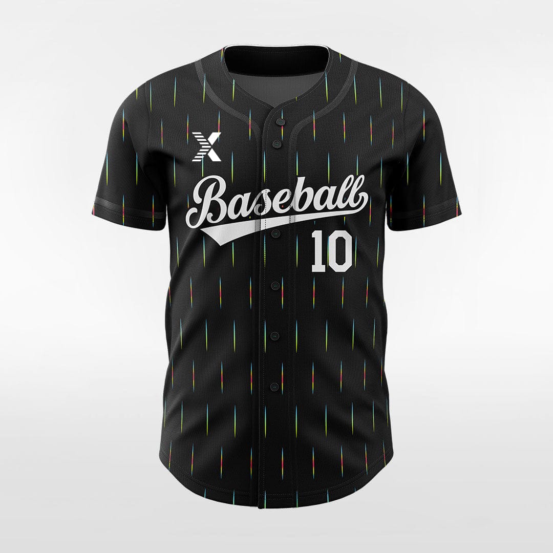 XTeamwear Meteor Shower - Customized Men's Sublimated Button Down Baseball Jersey