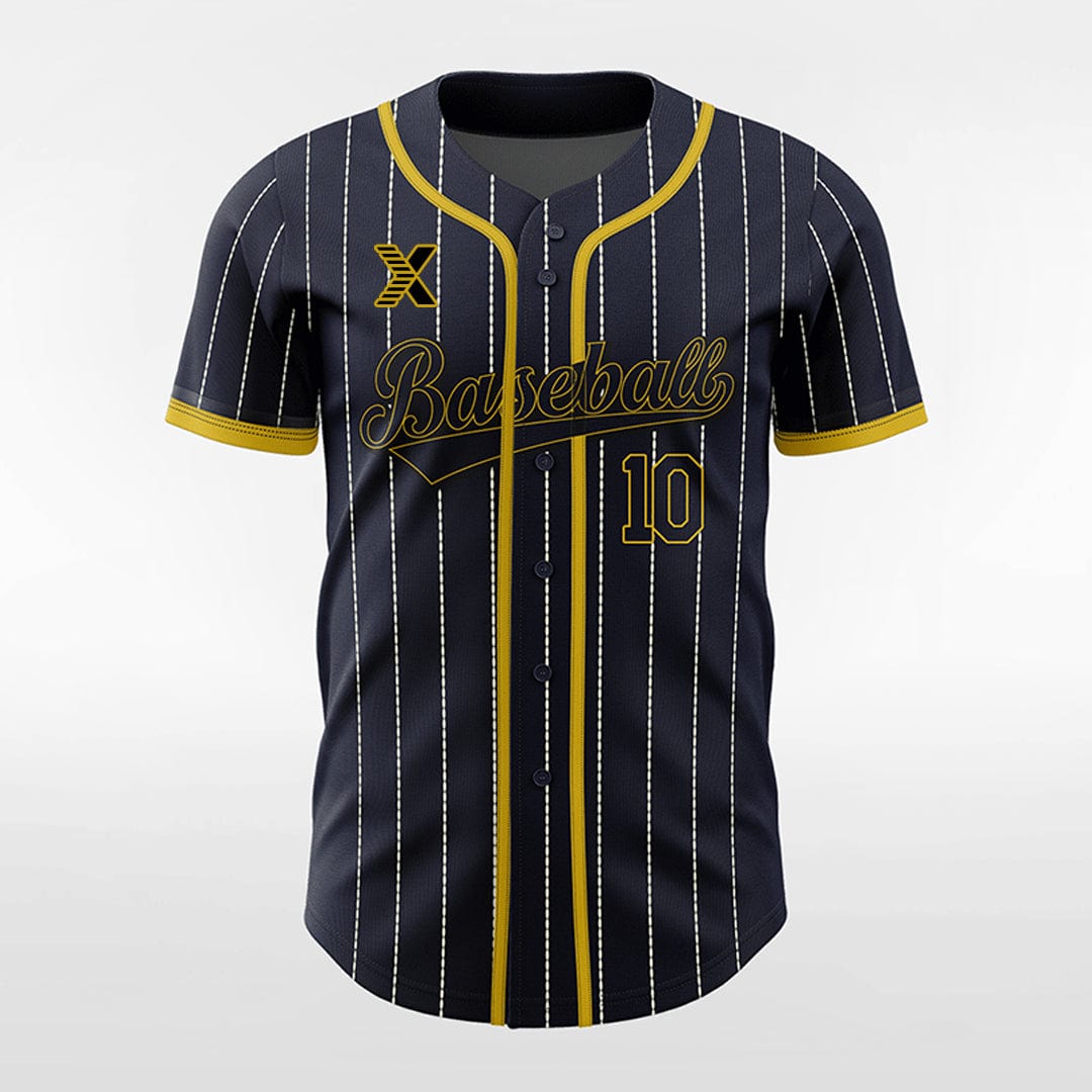 XTeamwear Midnight Rider - Customized Men's Sublimated Button Down Baseball Jersey