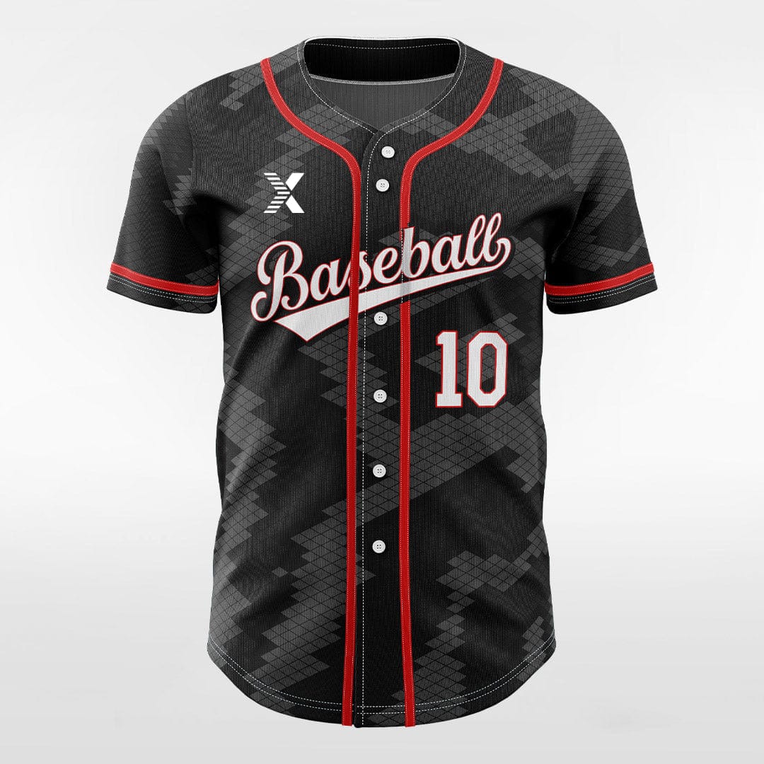 XTeamwear Mosaic Camouflage - Customized Men's Sublimated Button Down Baseball Jersey