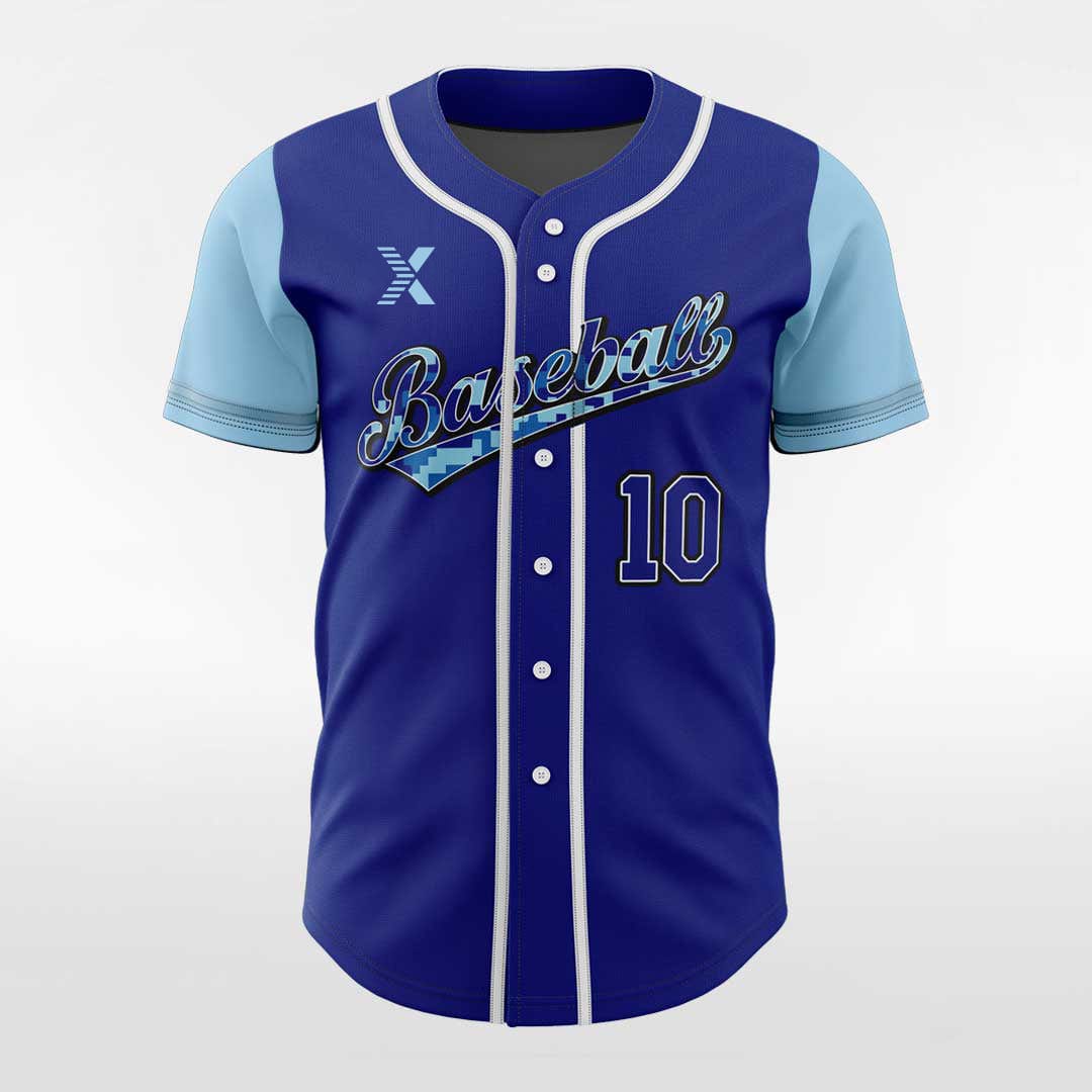XTeamwear Mosaic - Customized Men's Sublimated Button Down Baseball Jersey