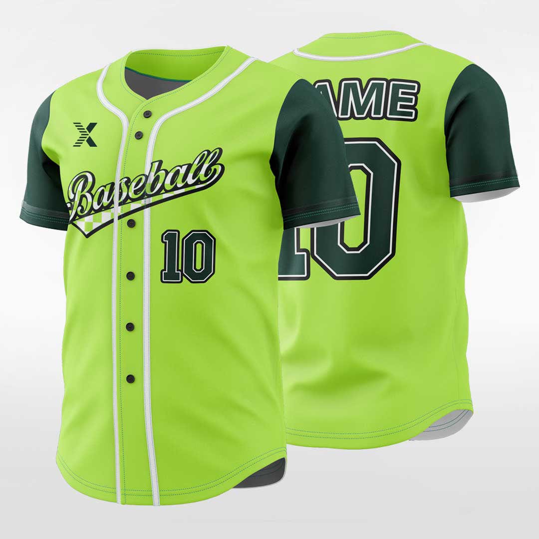 XTeamwear Mosaic - Customized Men's Sublimated Button Down Baseball Jersey