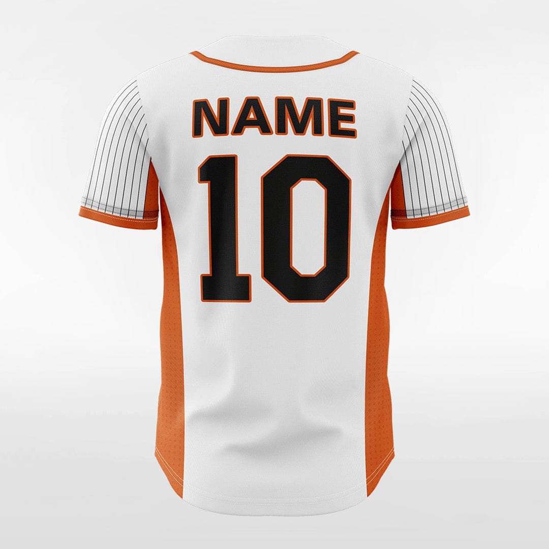 XTeamwear Orange Pie - Customized Men's Sublimated Button Down Baseball Jersey