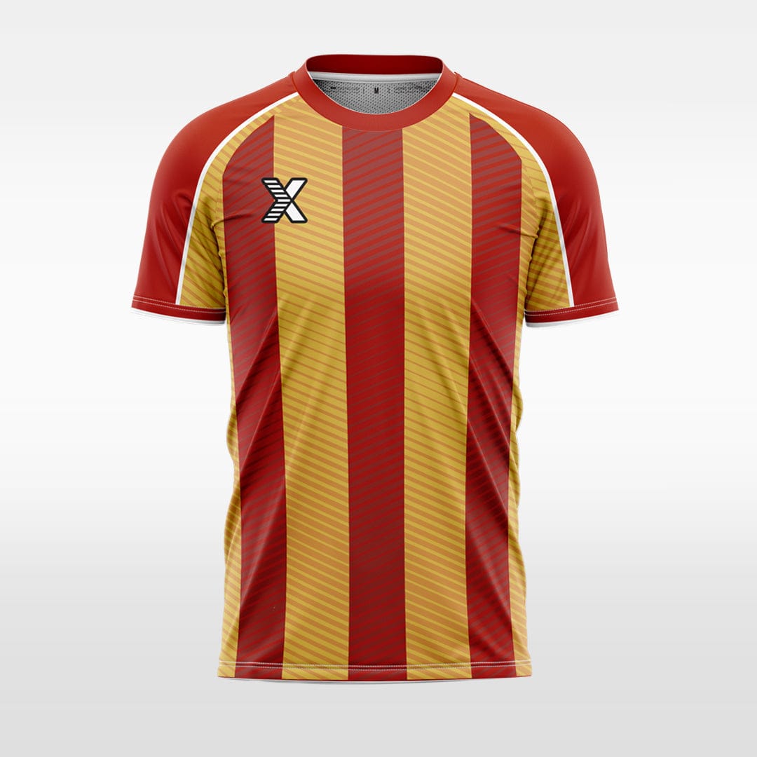 XTeamwear orange / S Twill tricolor stripe - Custom Design Soccer Jersey for Men Sublimation