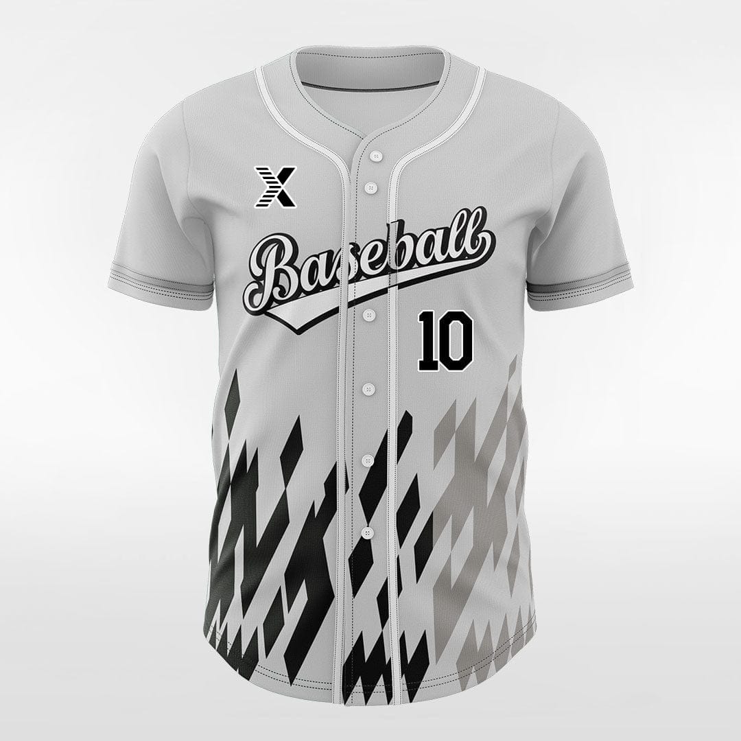 XTeamwear Pixel Fire - Customized Men's Sublimated Button Down Baseball Jersey