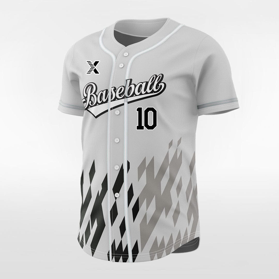XTeamwear Pixel Fire - Customized Men's Sublimated Button Down Baseball Jersey