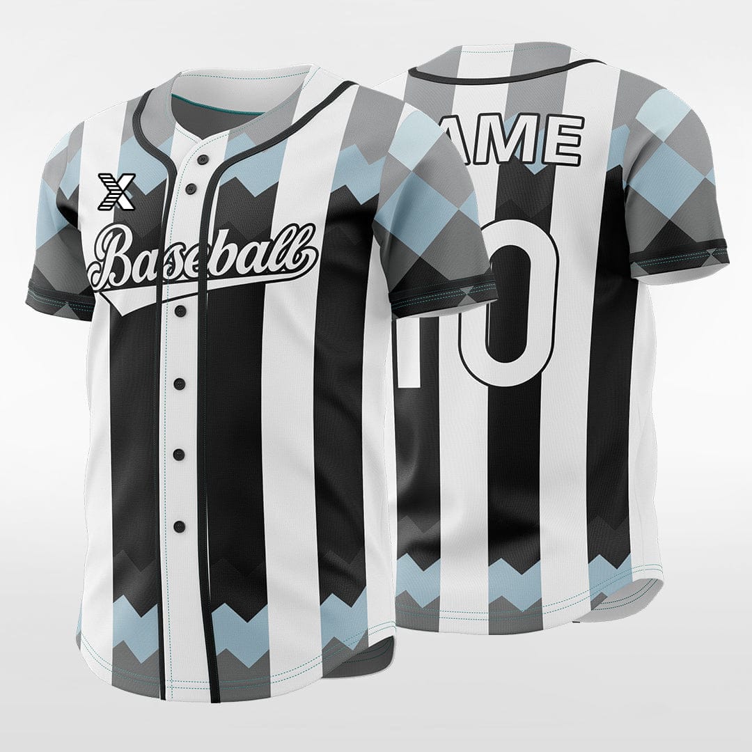 XTeamwear Pixel Grotto - Customized Men's Sublimated Button Down Baseball Jersey