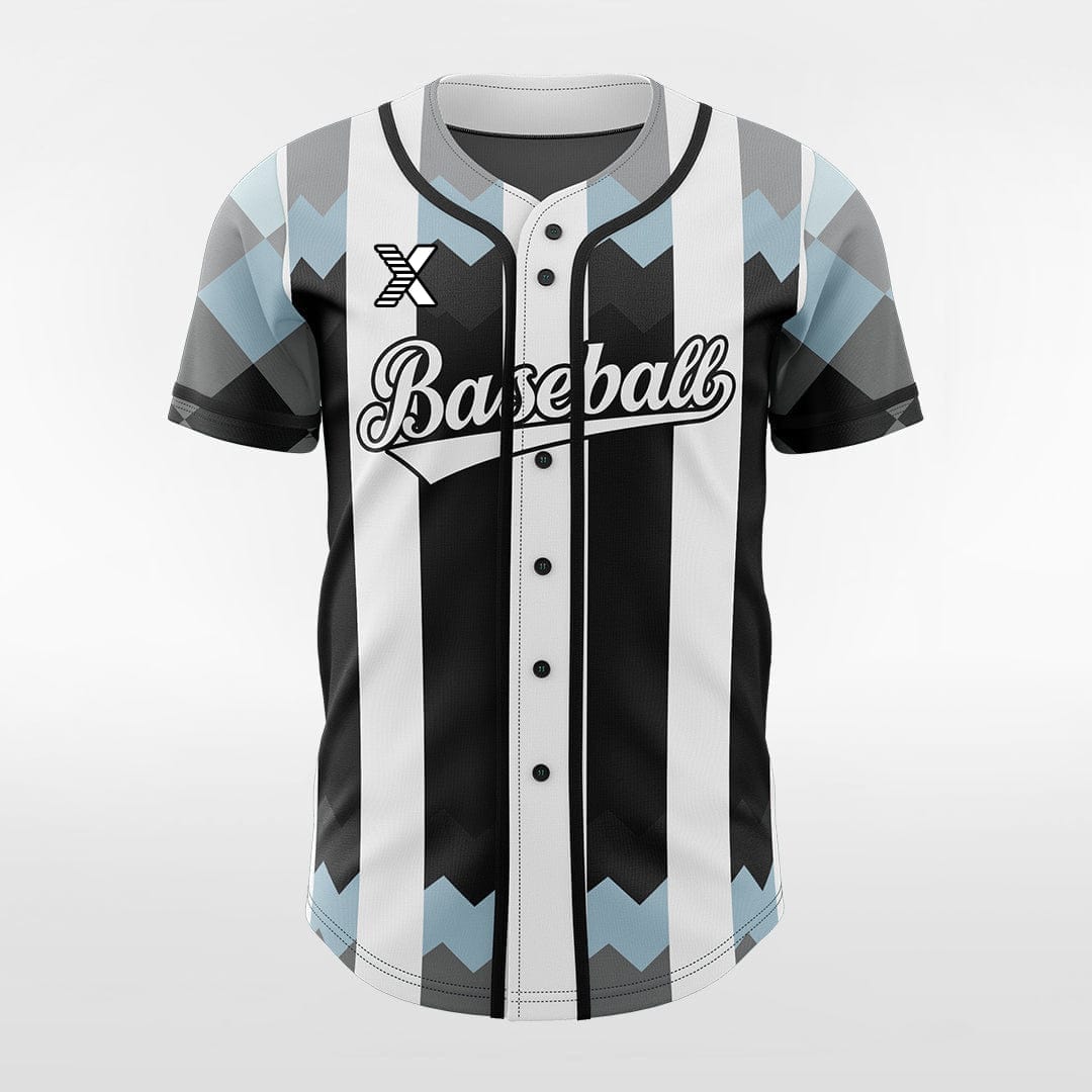 XTeamwear Pixel Grotto - Customized Men's Sublimated Button Down Baseball Jersey