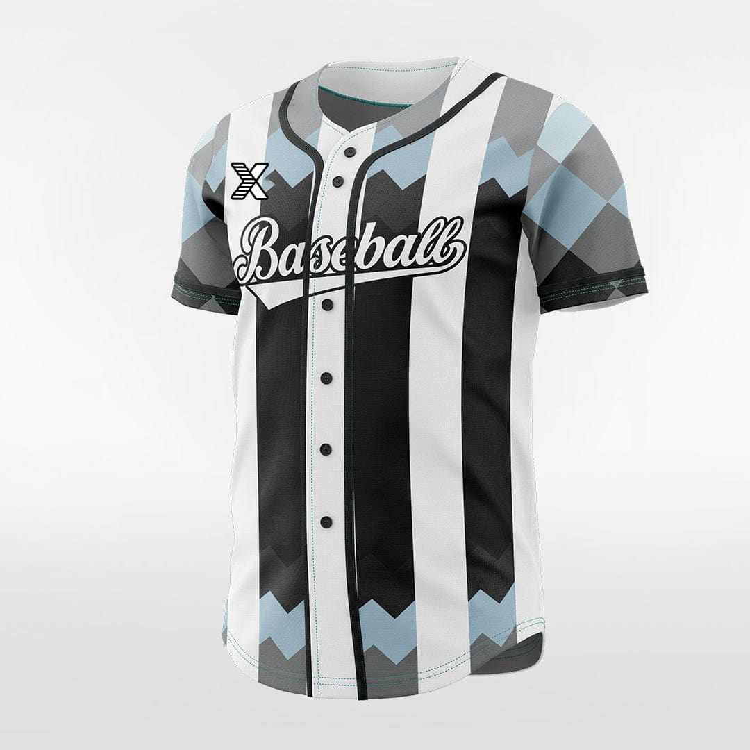 XTeamwear Pixel Grotto - Customized Men's Sublimated Button Down Baseball Jersey