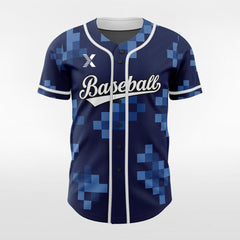 XTeamwear Pixel Ice - Customized Men's Sublimated Button Down Baseball Jersey