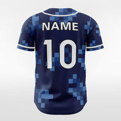 XTeamwear Pixel Ice - Customized Men's Sublimated Button Down Baseball Jersey