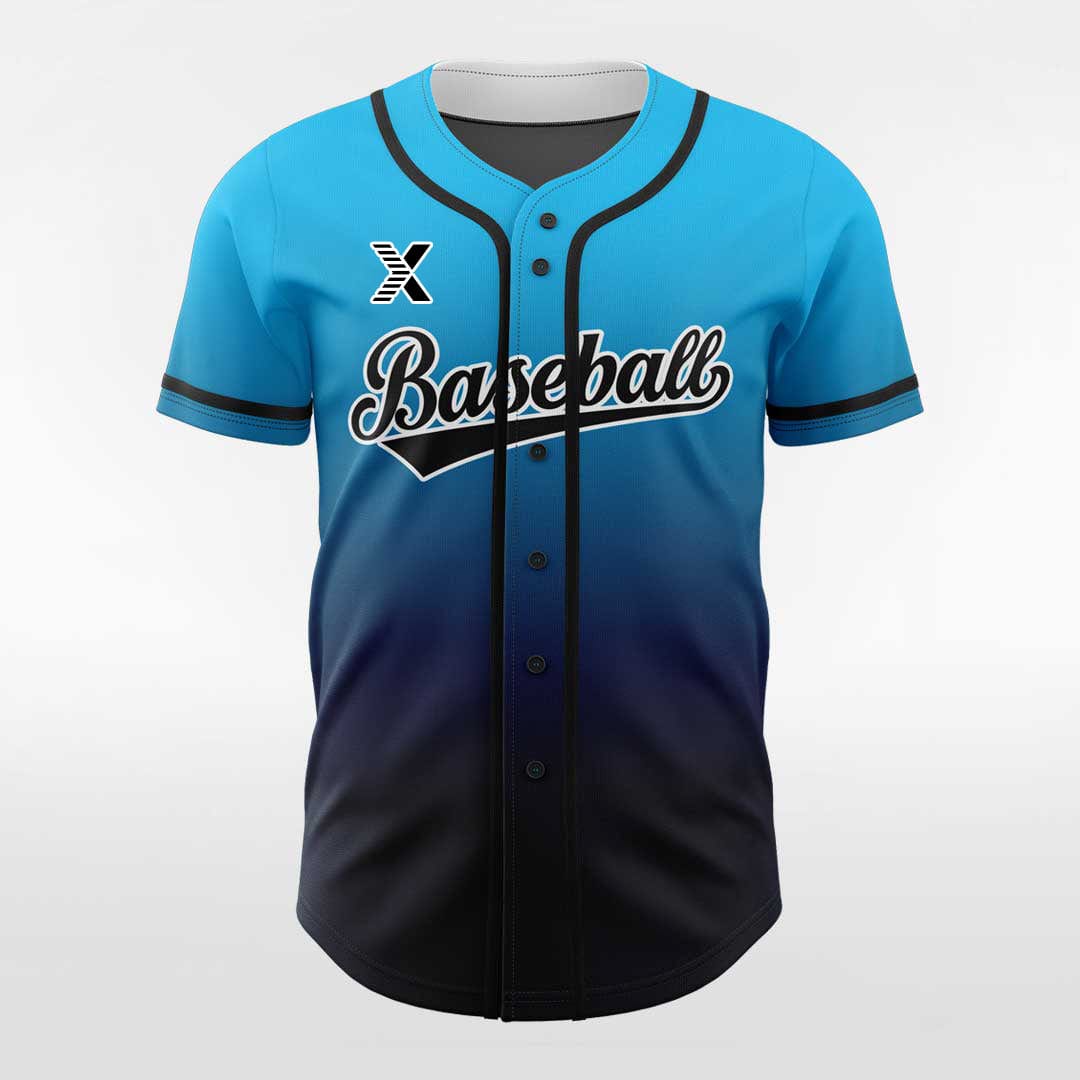 XTeamwear Precipitate - Customized Men's Sublimated Button Down Baseball Jersey