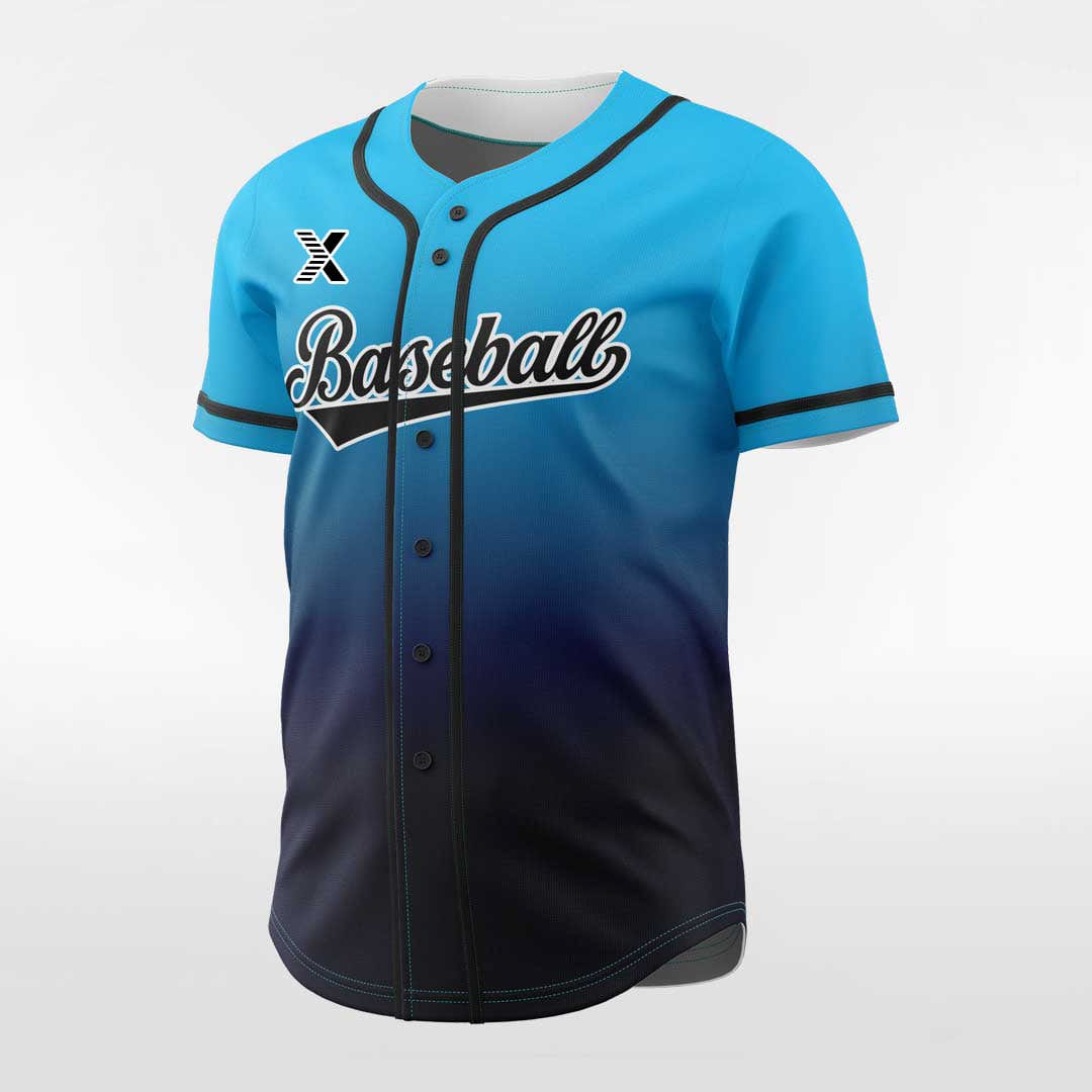 XTeamwear Precipitate - Customized Men's Sublimated Button Down Baseball Jersey