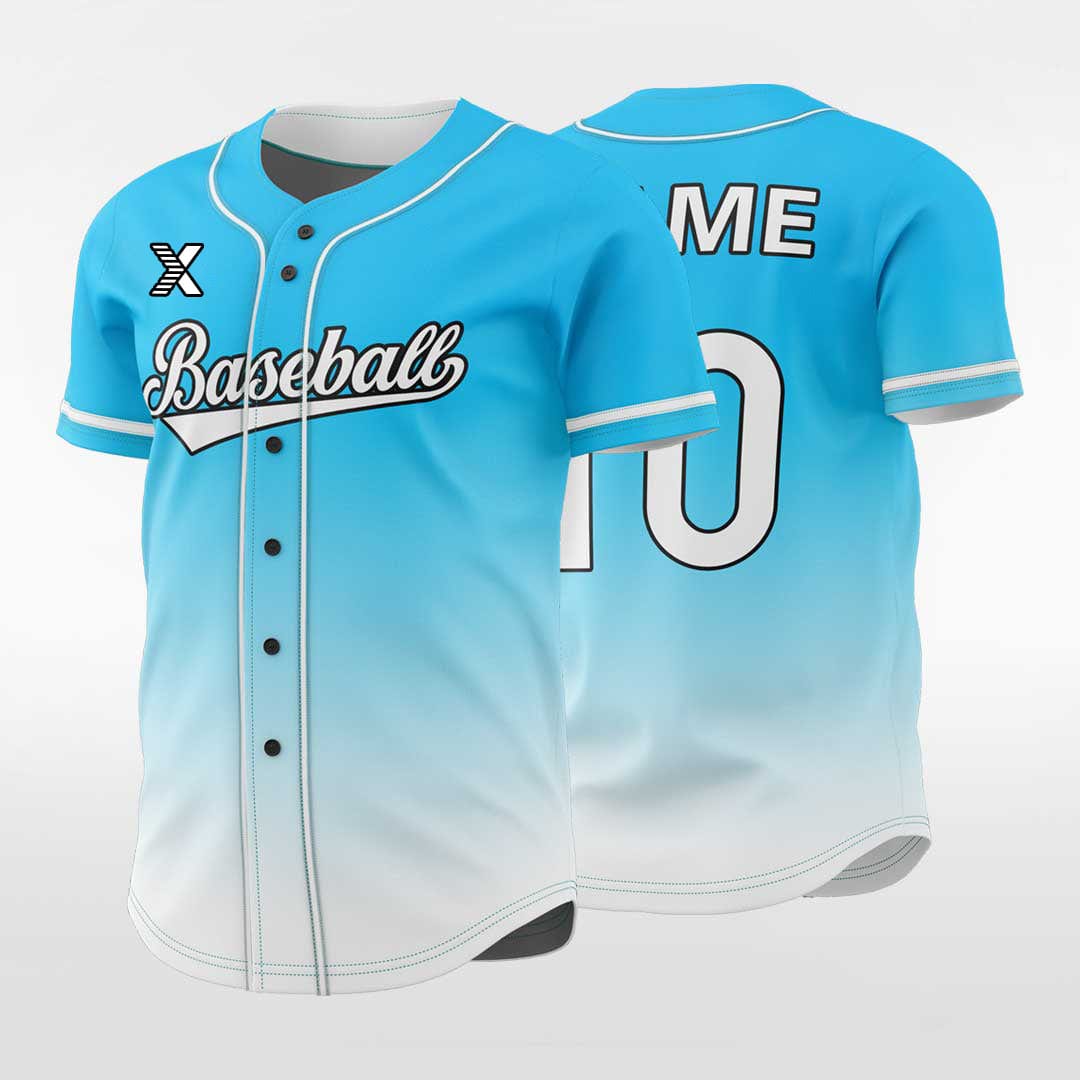 XTeamwear Precipitate - Customized Men's Sublimated Button Down Baseball Jersey