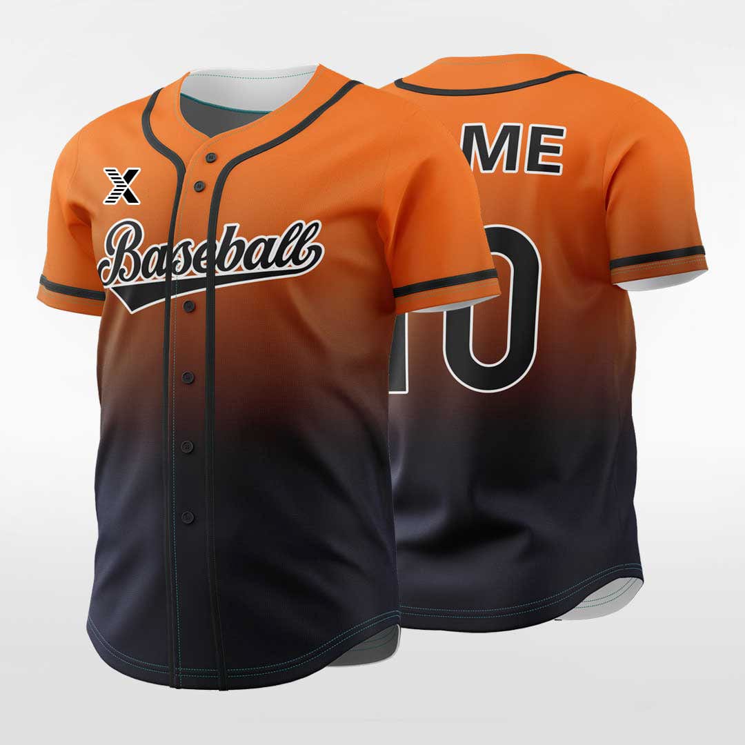 XTeamwear Precipitate - Customized Men's Sublimated Button Down Baseball Jersey