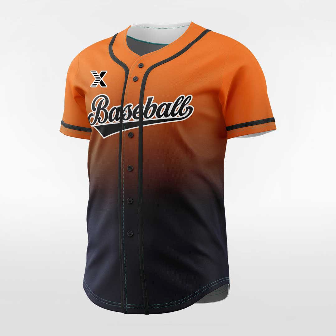 XTeamwear Precipitate - Customized Men's Sublimated Button Down Baseball Jersey