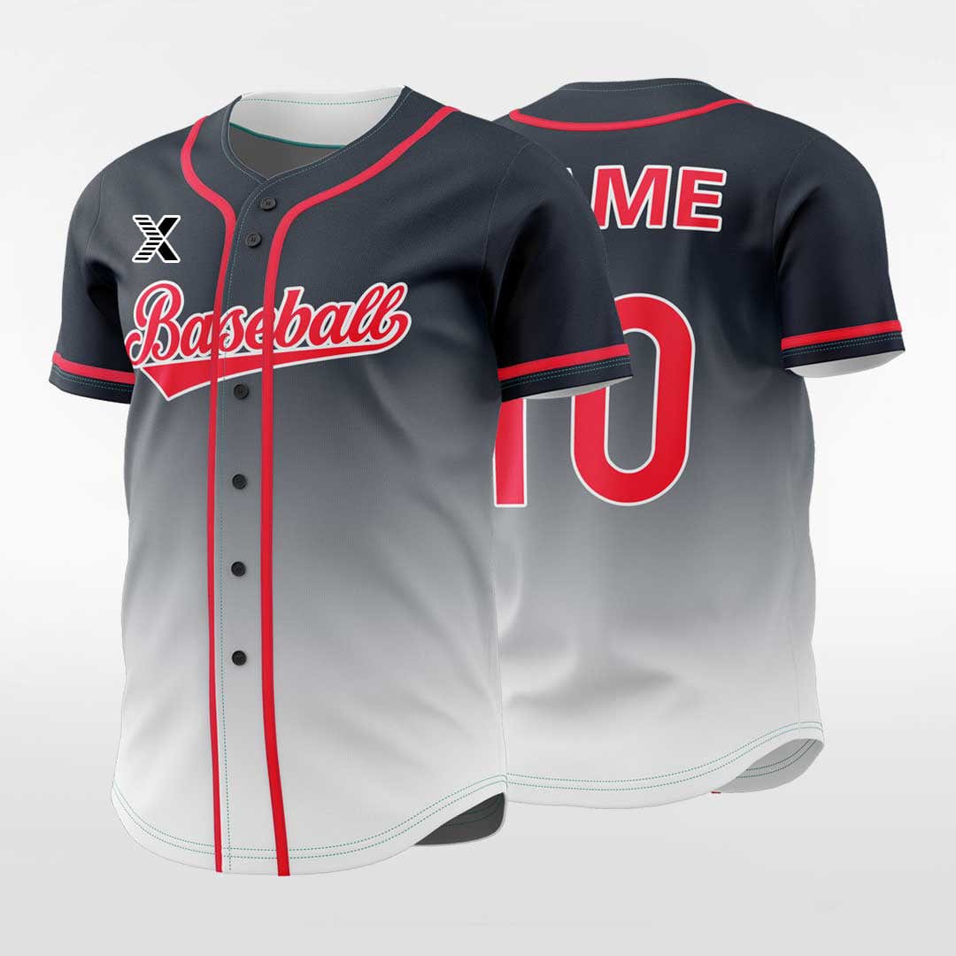 XTeamwear Precipitate - Customized Men's Sublimated Button Down Baseball Jersey
