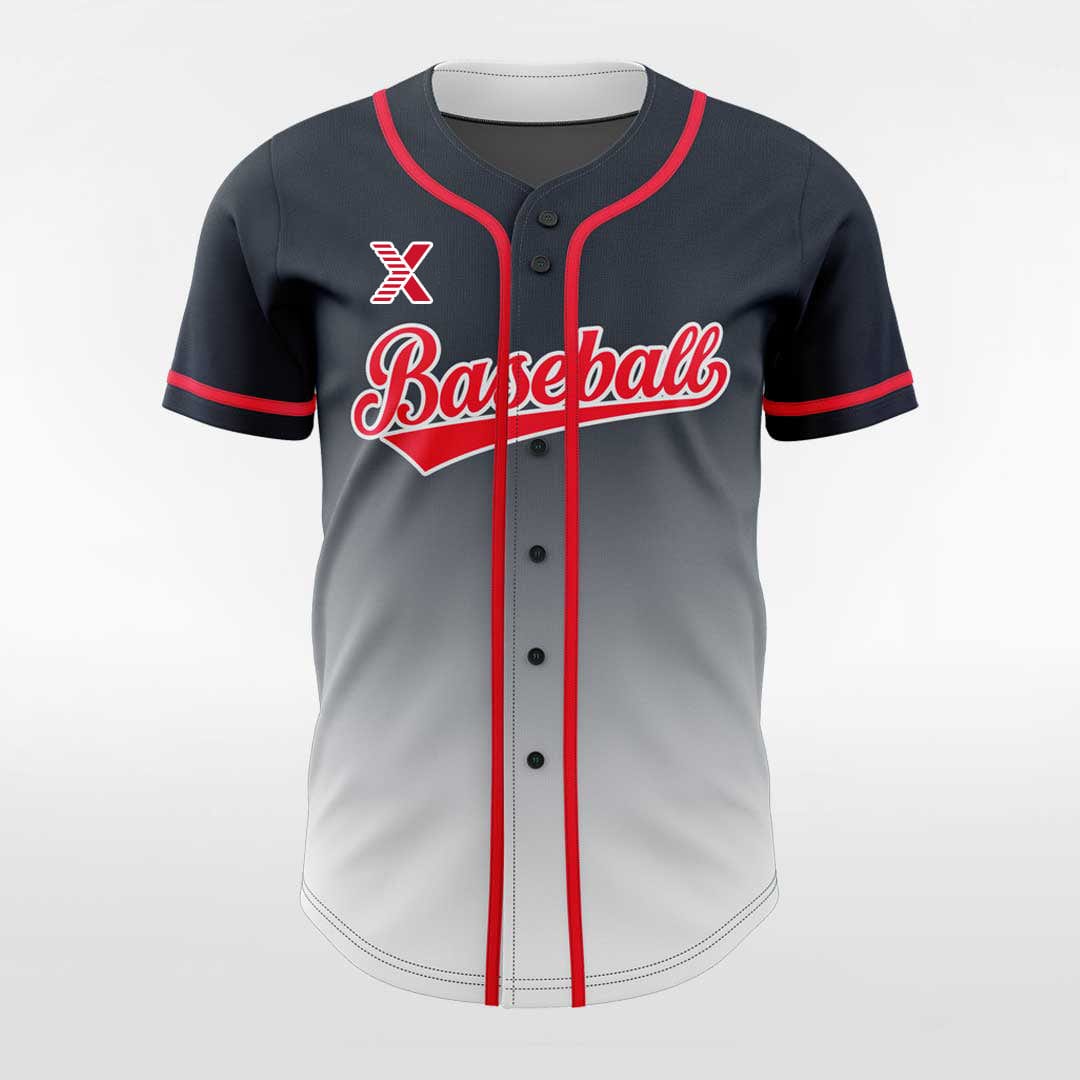XTeamwear Precipitate - Customized Men's Sublimated Button Down Baseball Jersey
