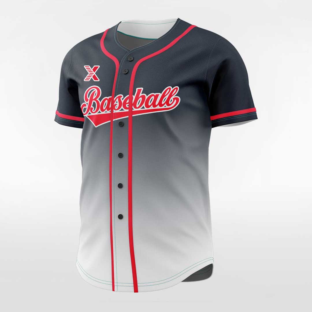 XTeamwear Precipitate - Customized Men's Sublimated Button Down Baseball Jersey