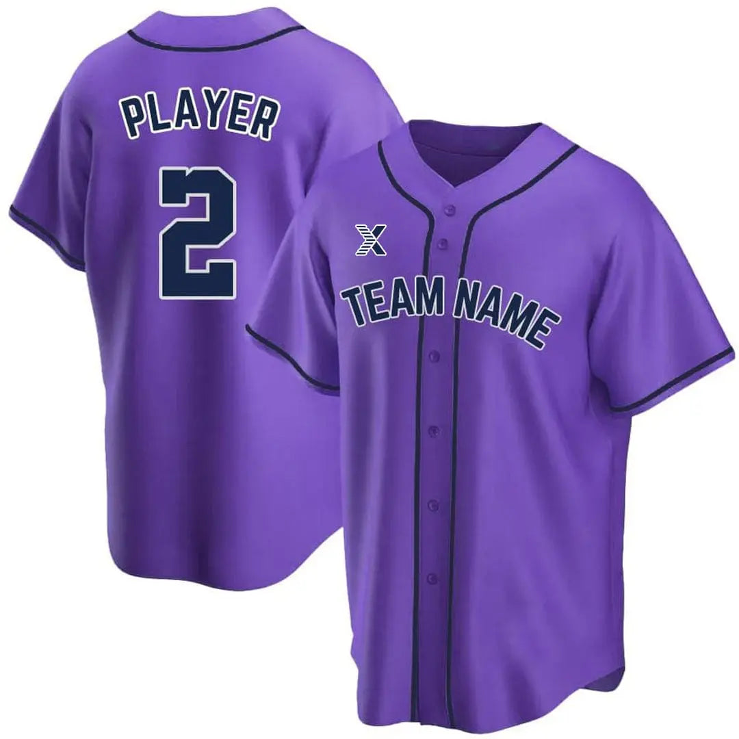 XTeamwear Purple / S Classics - Customized Men's Sublimated Button Down Baseball Jersey