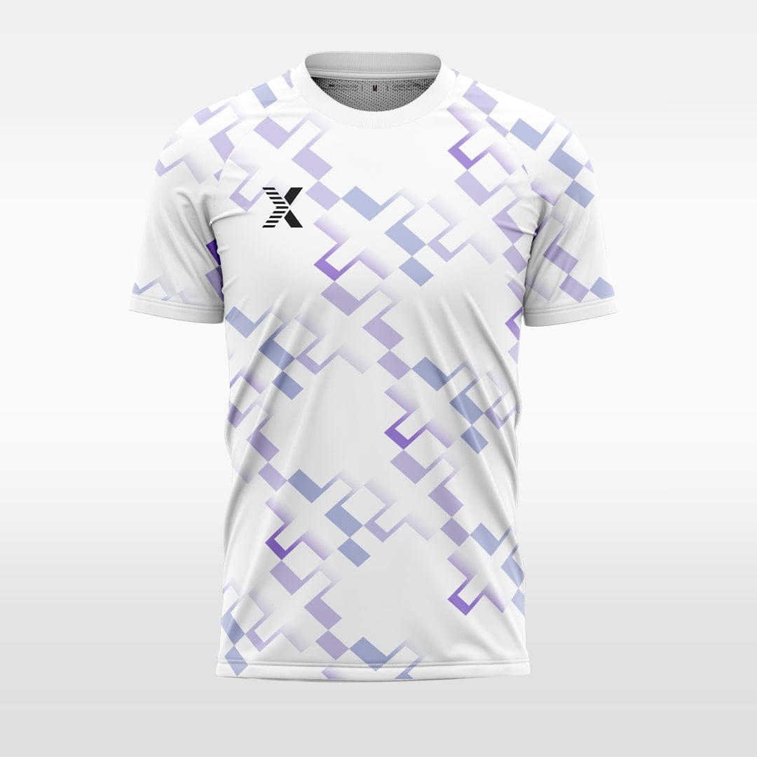 XTeamwear purple / S Cross Square Pattern - Custom Design Soccer Jersey for Men Sublimation
