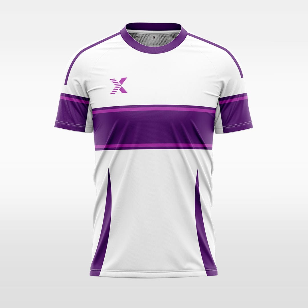 XTeamwear Purple / S Double horizontal stripes - Custom Design Soccer Jersey for Men Sublimation