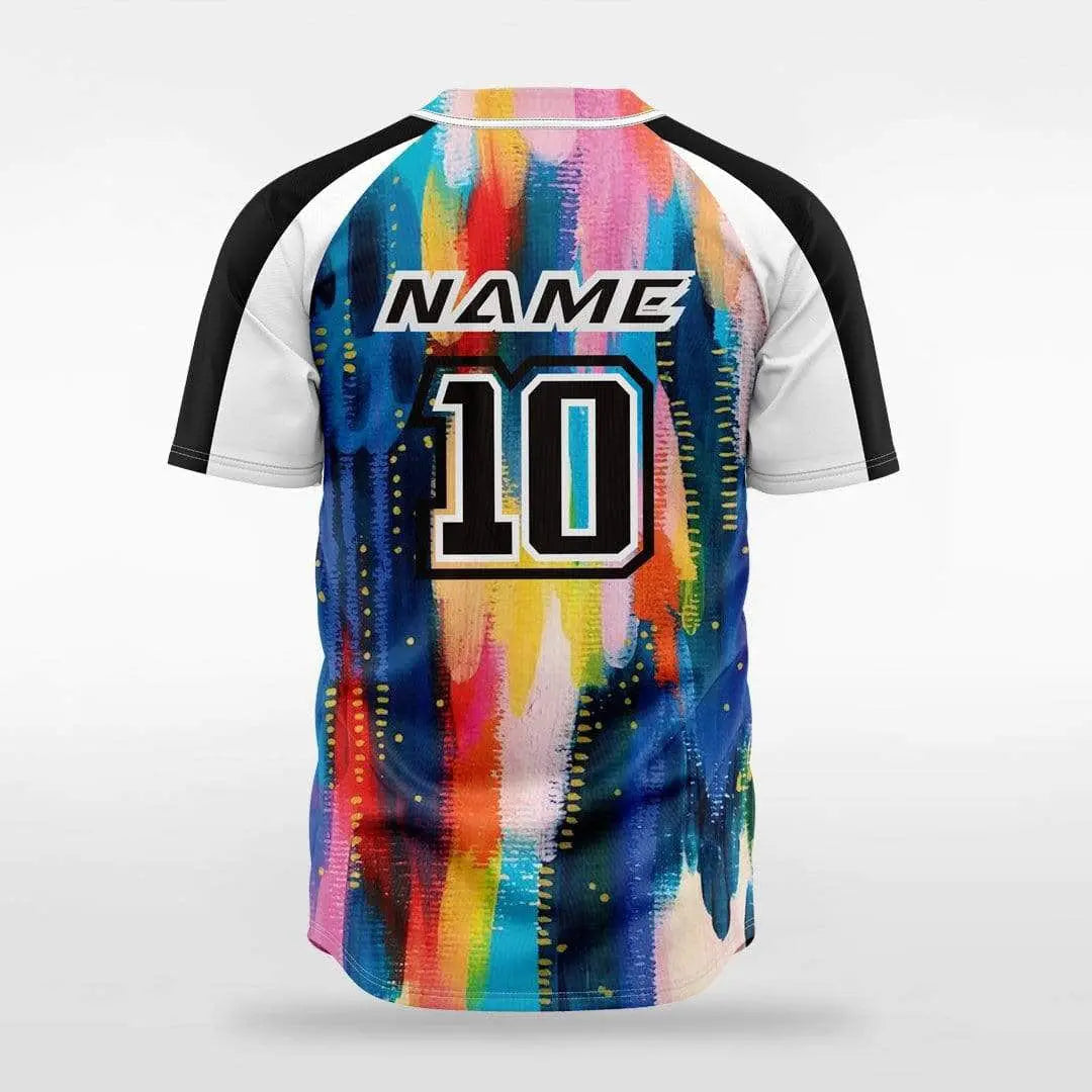 XTeamwear Rain Runner - Customized Men's Sublimated 2-Button Baseball Jersey