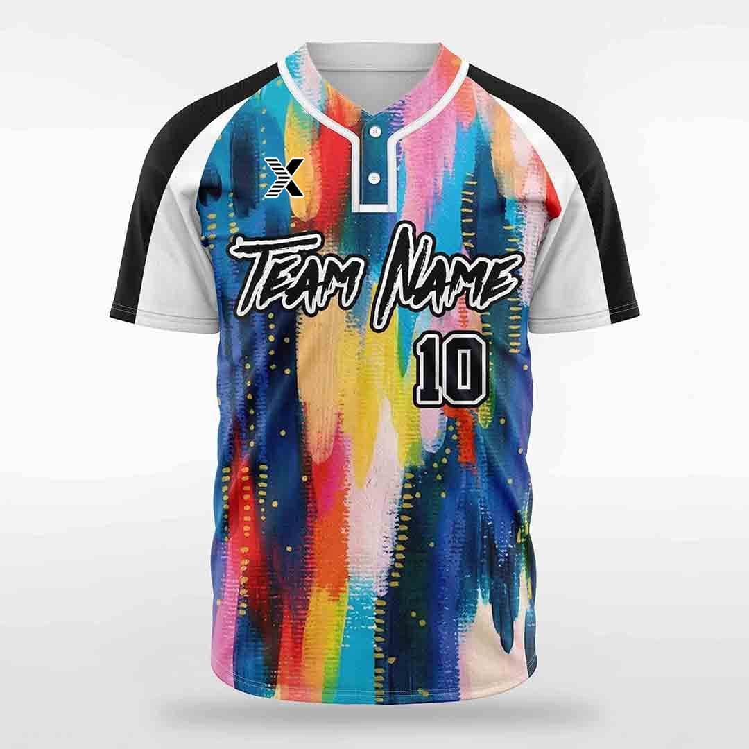 XTeamwear Rain Runner - Customized Men's Sublimated 2-Button Baseball Jersey