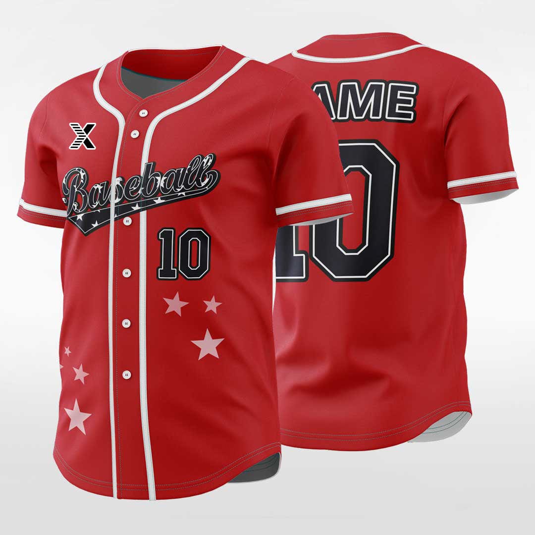 XTeamwear Red Dwarf - Customized Men's Sublimated Button Down Baseball Jersey